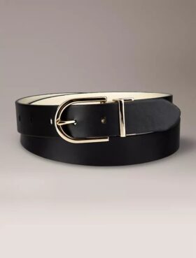 Cinturón reversible con hebilla redonda