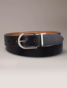 Cinturón reversible con hebilla redonda