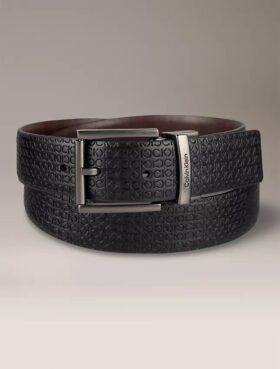 Cinturón reversible con logotipo Monogram en toda la superficie