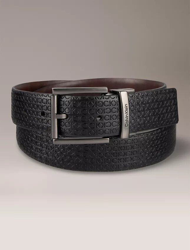 Cinturón reversible con logotipo Monogram en toda la superficie Cinturón reversible con logotipo Monogram en toda la superficie