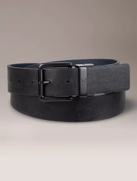 Cinturón reversible de piel granulada
