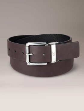 Cinturón reversible de piel granulada Cinturón reversible de piel granulada
