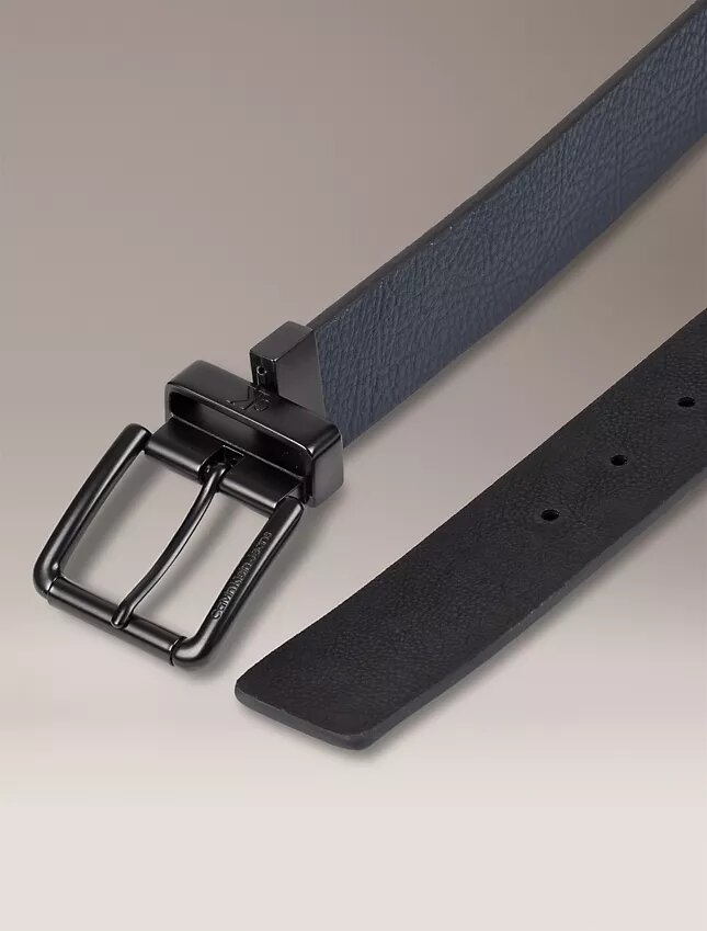 Cinturón reversible de piel granulada Cinturón reversible de piel granulada