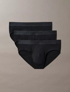 CK Black, pack de 3 slips de talle bajo