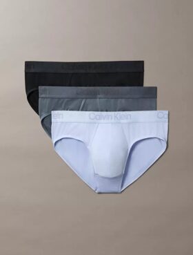 CK Black, pack de 3 slips de talle bajo