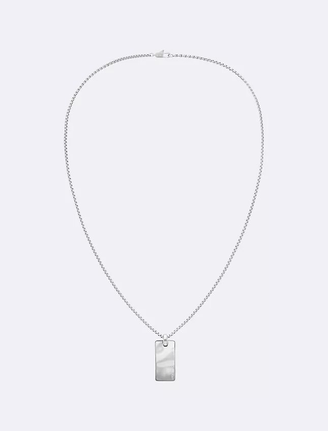 Collar con colgante de forma rectangular orgánica Collar con colgante de forma rectangular orgánica