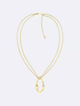 Collar con colgante de forma redonda y orgánica