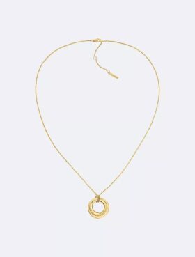 Collar con colgante redondo escultural