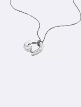Collar con colgante redondo escultural