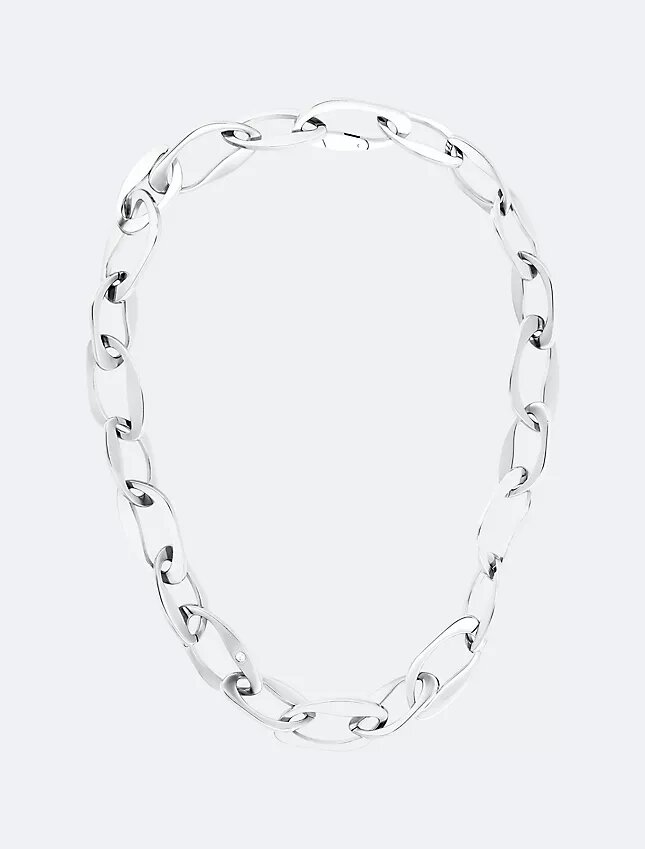 Collar de cadena de eslabones de forma orgánica Collar de cadena de eslabones de forma orgánica
