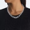 Collar de cadena de eslabones de forma orgánica Collar de cadena de eslabones de forma orgánica