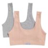 Conjunto de 2 Bralettes con ribete y logotipo