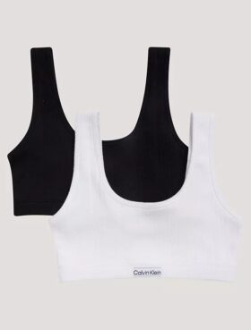 Conjunto de 2 Bralettes con ribete y logotipo