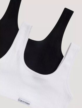 Conjunto de 2 Bralettes con ribete y logotipo