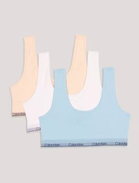 Conjunto de 3 Bralettes con cuello redondo para niñas