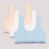 Conjunto de 3 Bralettes con cuello redondo para niñas Conjunto de 3 Bralettes con cuello redondo para niñas