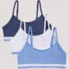 Conjunto de 3 bralettes cortos Cotton Stretch para niñas