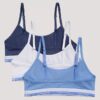 Conjunto de 3 bralettes cortos Cotton Stretch para niñas