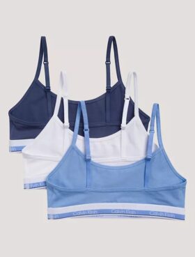 Conjunto de 3 bralettes cortos Cotton Stretch para niñas