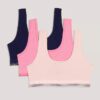 Conjunto de 3 Bralettes de algodón Cotton Stretch para niñas