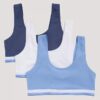 Conjunto de 3 Bralettes de Cotton Stretch para niñas Conjunto de 3 Bralettes de Cotton Stretch para niñas