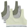 Conjunto de 3 Bralettes de Cotton Stretch para niñas Conjunto de 3 Bralettes de Cotton Stretch para niñas