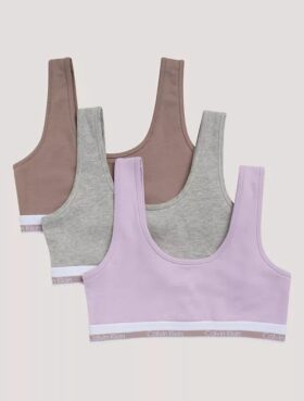 Conjunto de 3 Bralettes de Cotton Stretch para niñas