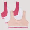 Conjunto de 3 Bralettes de Cotton Stretch para niñas Conjunto de 3 Bralettes de Cotton Stretch para niñas