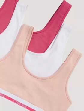 Conjunto de 3 Bralettes de Cotton Stretch para niñas