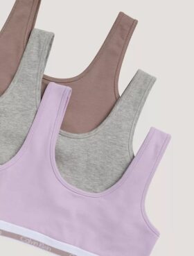 Conjunto de 3 Bralettes de Cotton Stretch para niñas