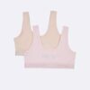 Conjunto de Bralette con banda de logotipo para niñas (paquete de 2) Conjunto de Bralette con banda de logotipo para niñas (paquete de 2)