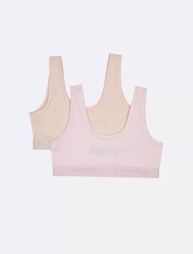 Conjunto de Bralette con banda de logotipo para niñas (paquete de 2) Conjunto de Bralette con banda de logotipo para niñas (paquete de 2)