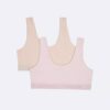 Conjunto de Bralette con banda de logotipo para niñas (paquete de 2) Conjunto de Bralette con banda de logotipo para niñas (paquete de 2)