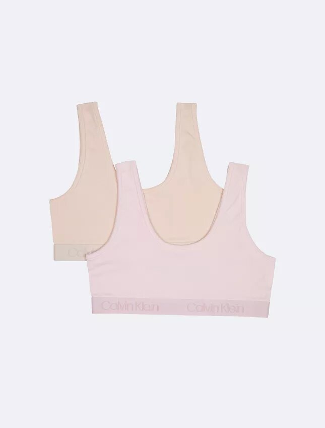 Conjunto de Bralette con banda de logotipo para niñas (paquete de 2) Conjunto de Bralette con banda de logotipo para niñas (paquete de 2)