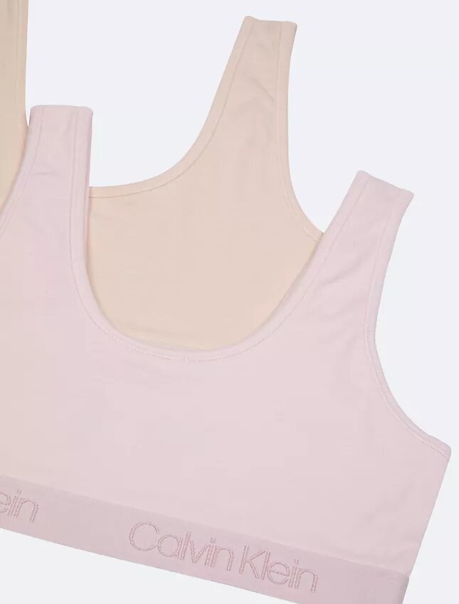 Conjunto de Bralette con banda de logotipo para niñas (paquete de 2) Conjunto de Bralette con banda de logotipo para niñas (paquete de 2)