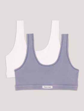Conjunto de Bralette para niñas, 2 unidades, efecto desgastado