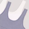Conjunto de Bralette para niñas, 2 unidades, efecto desgastado