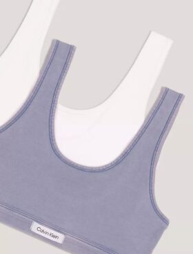 Conjunto de Bralette para niñas, 2 unidades, efecto desgastado