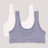 Conjunto de Bralette para niñas, 2 unidades, efecto desgastado