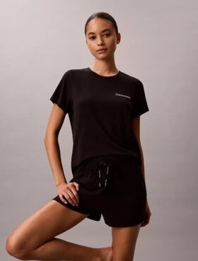 Conjunto de camiseta y pantalones cortos de mezcla de viscosa y algodón