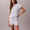 Conjunto de camiseta y pantalones cortos de mezcla de viscosa y algodón Conjunto de camiseta y pantalones cortos de mezcla de viscosa y algodón