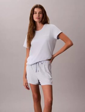 Conjunto de camiseta y pantalones cortos de mezcla de viscosa y algodón