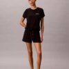Conjunto de camiseta y pantalones cortos de mezcla de viscosa y algodón Conjunto de camiseta y pantalones cortos de mezcla de viscosa y algodón