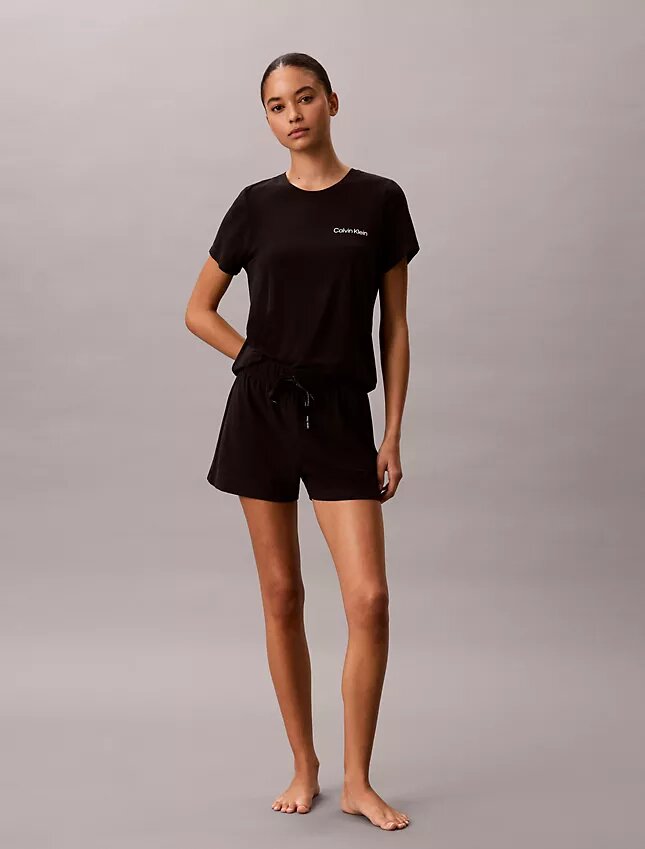 Conjunto de camiseta y pantalones cortos de mezcla de viscosa y algodón Conjunto de camiseta y pantalones cortos de mezcla de viscosa y algodón