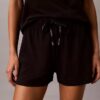Conjunto de camiseta y pantalones cortos de mezcla de viscosa y algodón Conjunto de camiseta y pantalones cortos de mezcla de viscosa y algodón