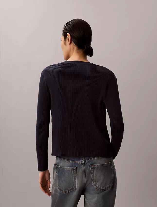 Conjunto de cárdigan y camiseta sin mangas de algodón acanalado Conjunto de cárdigan y camiseta sin mangas de algodón acanalado