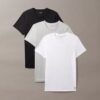 Cotton Classics, pack de 3 camisetas de cuello redondo de corte clásico Cotton Classics, pack de 3 camisetas de cuello redondo de corte clásico