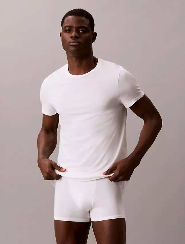 Cotton Classics, pack de 3 camisetas de cuello redondo de corte clásico Cotton Classics, pack de 3 camisetas de cuello redondo de corte clásico