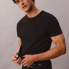 Cotton Classics, pack de 5 camisetas de cuello redondo de corte clásico
