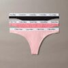 Cotton Stretch elástica de algodón acanalado Carousel, paquete de 3 Thong Cotton Stretch elástica de algodón acanalado Carousel, paquete de 3 Thong